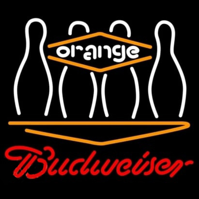 Budweiser Bowling Orange Neon Sign