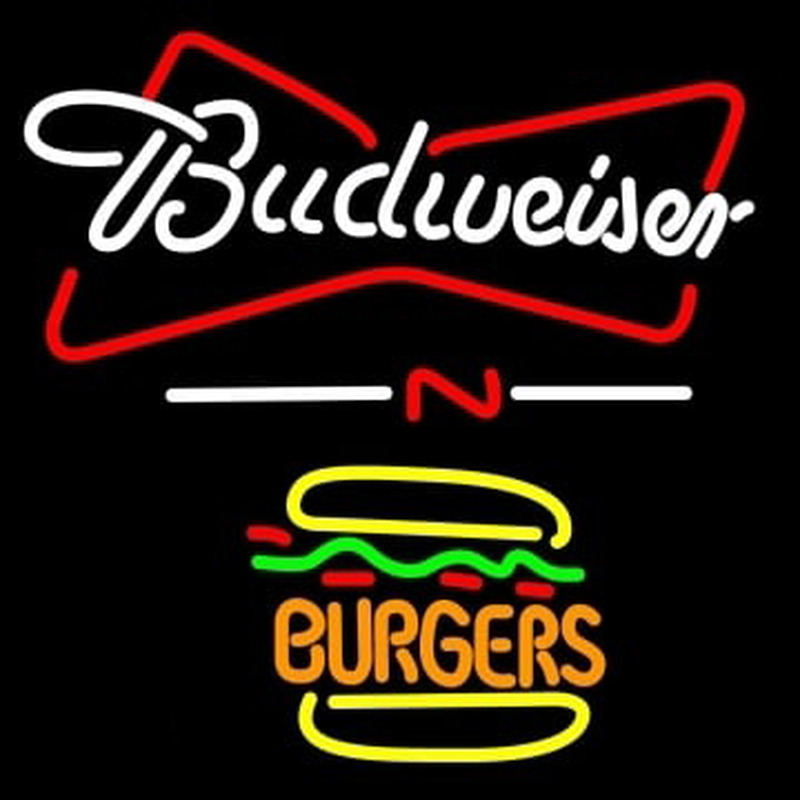 Budweiser Burgers Neon Sign