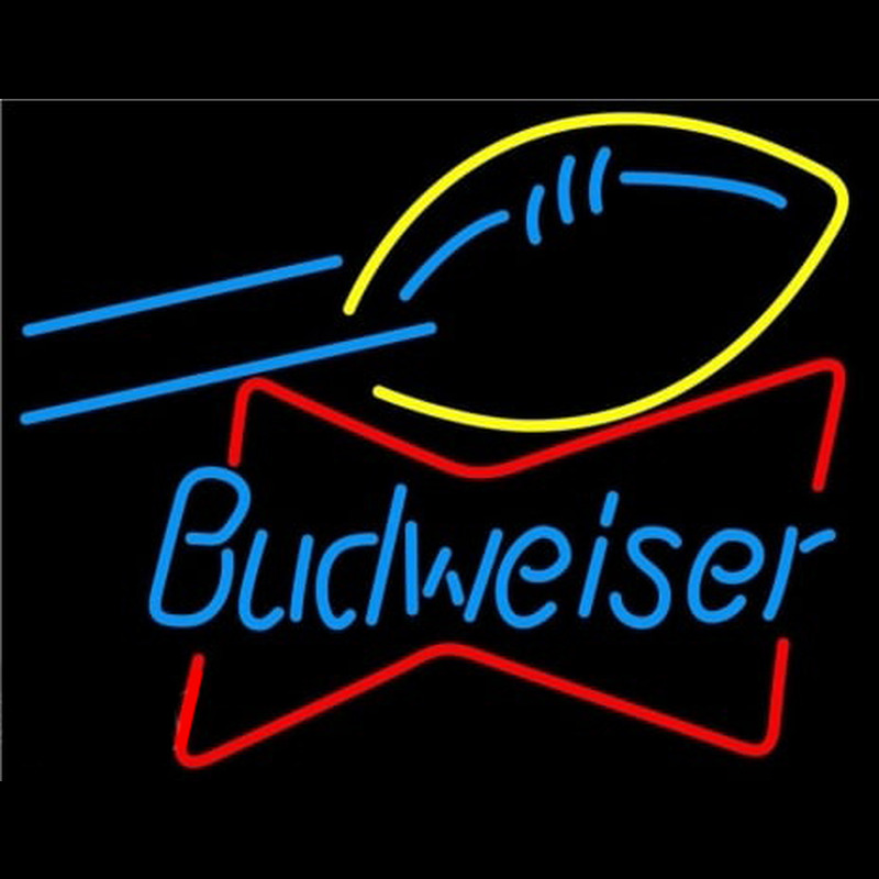 Budweiser Football Bowtie Neon Sign