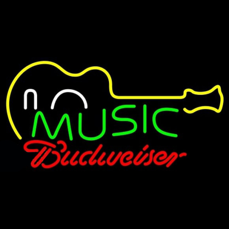 Budweiser Music Guitar Beer Sign Neon Sign