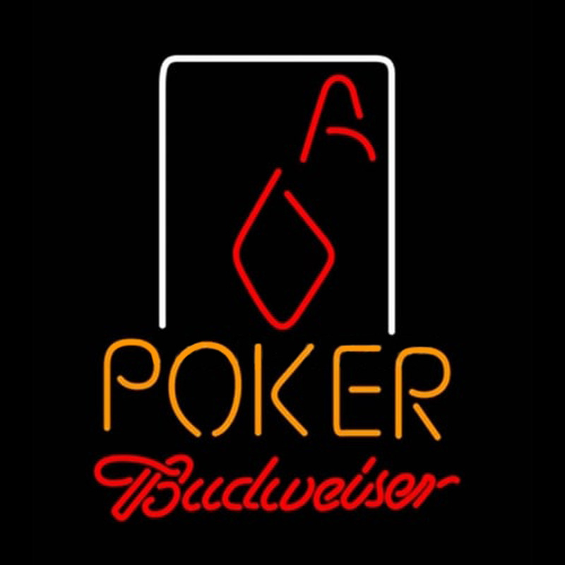 Budweiser Poker Squver Ace Neon Sign