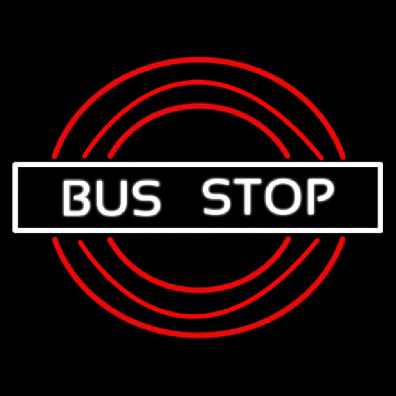 Bus Stop Border Neon Sign