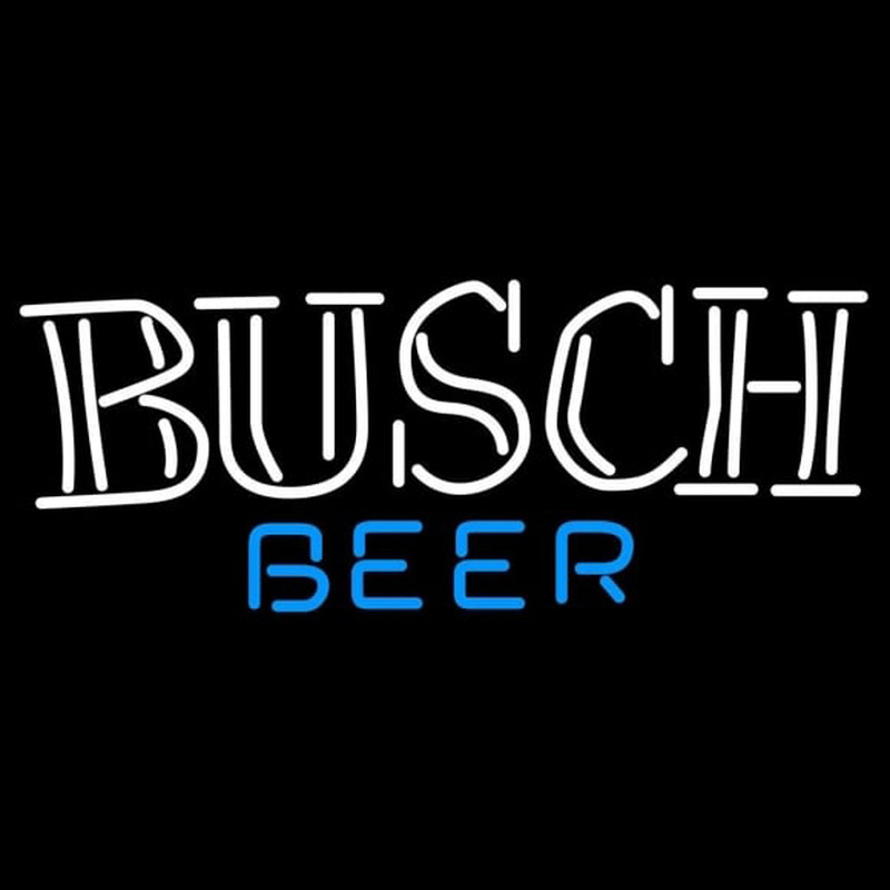 Busch Double Stroke Word Beer Sign Neon Sign