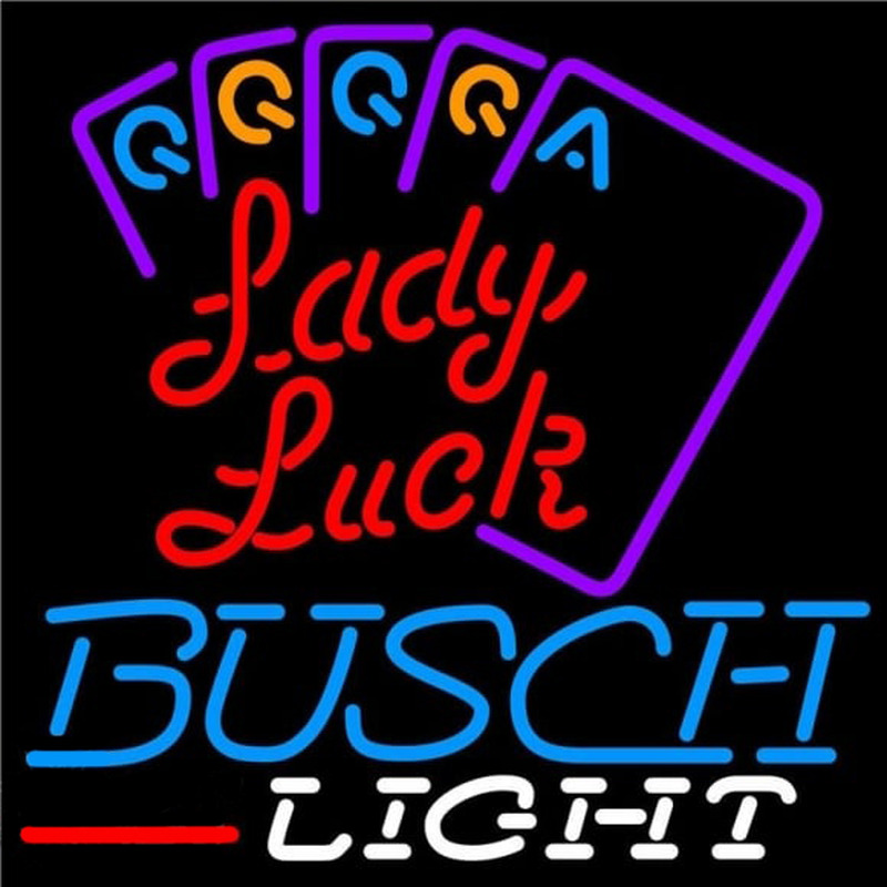 Busch Light Lady Luck Series Beer Sign Neon Sign