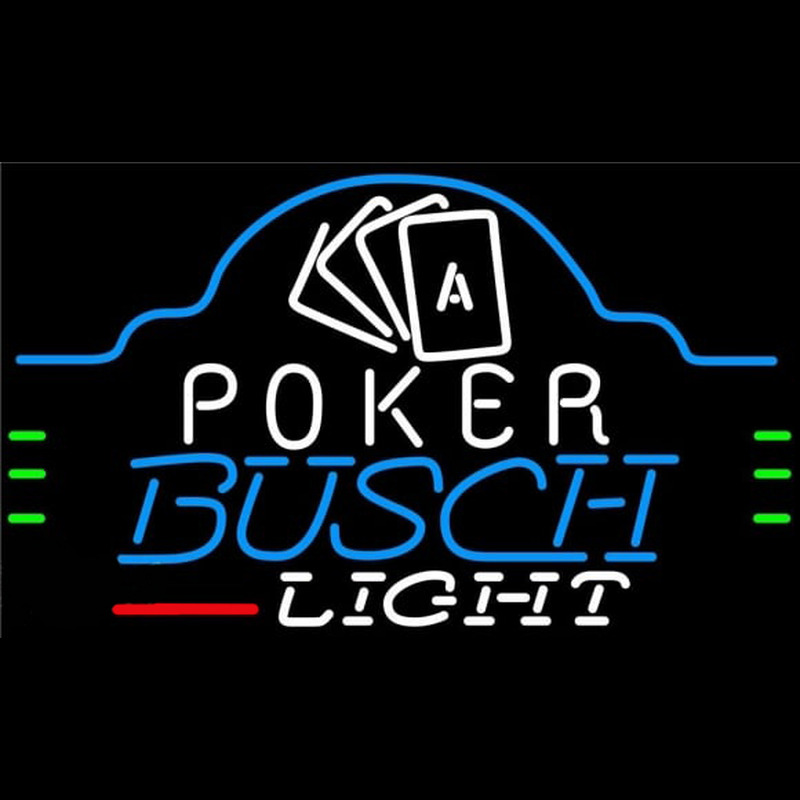 Busch Light Poker Ace Cards Beer Sign Neon Sign