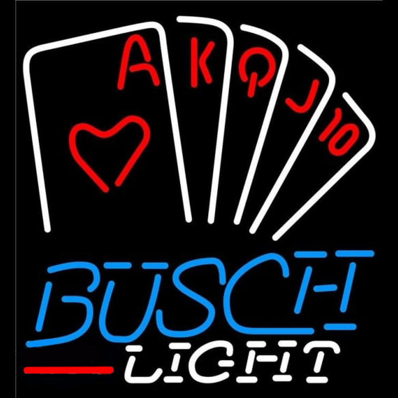 Busch Light Poker Series Beer Sign Neon Sign