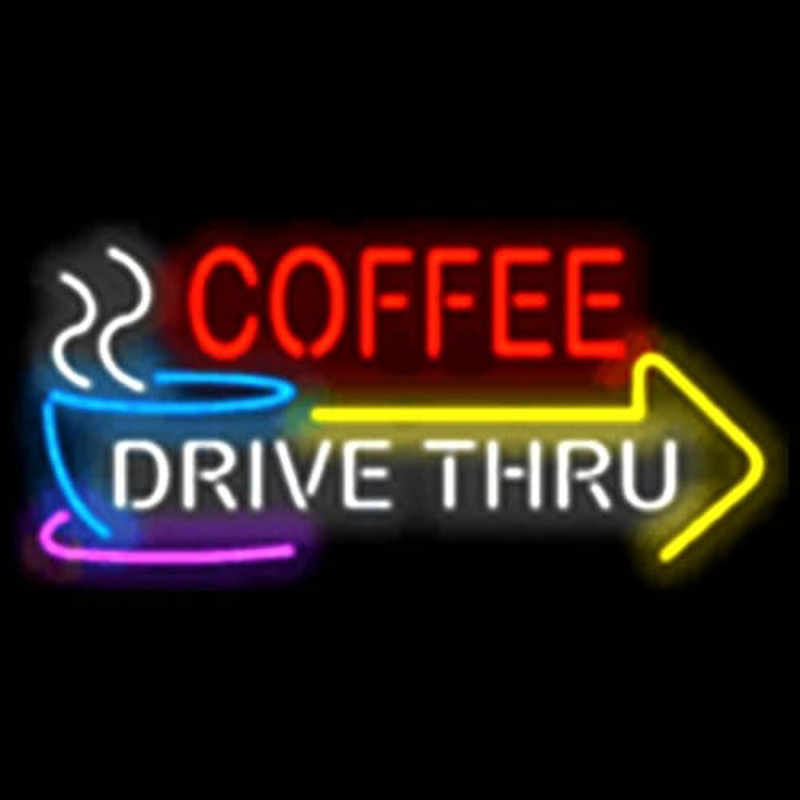 COFFEE DRIVE THRU Neon Sign