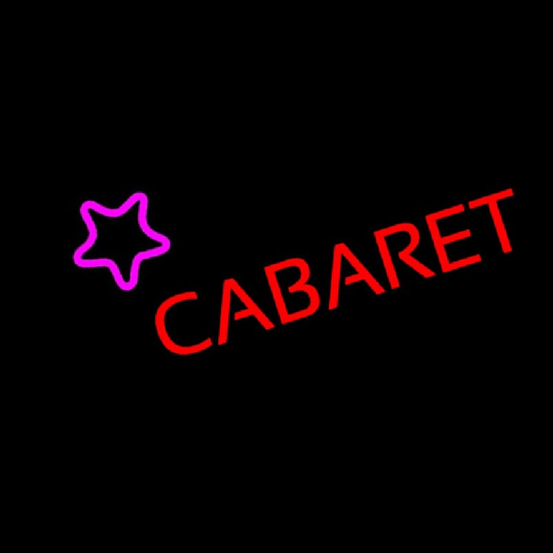 Cabaret Star Logo Neon Sign