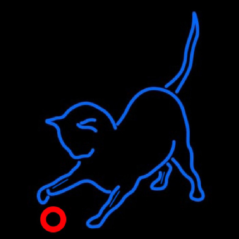 Cat Play With Ball Neon Sign