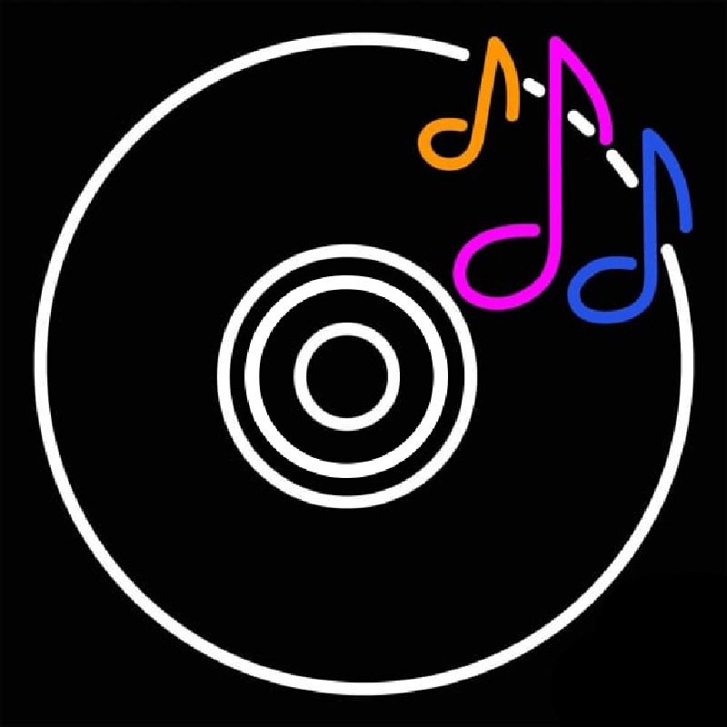 Cd Musical Note Neon Sign