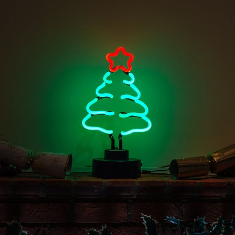 Christmas Tree Desktop Neon Sign