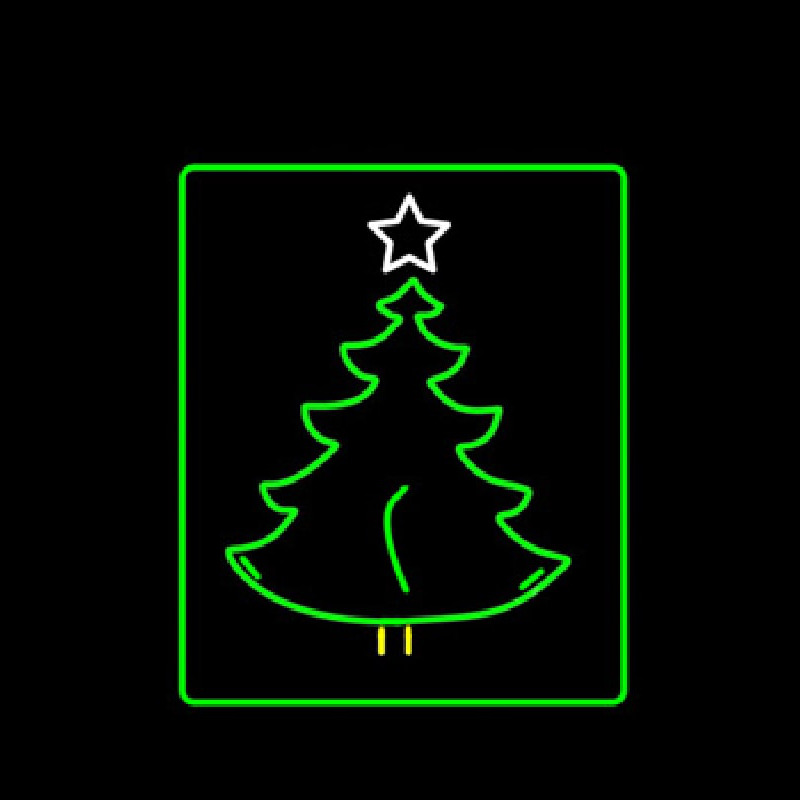 Christmas Tree Logo Neon Sign