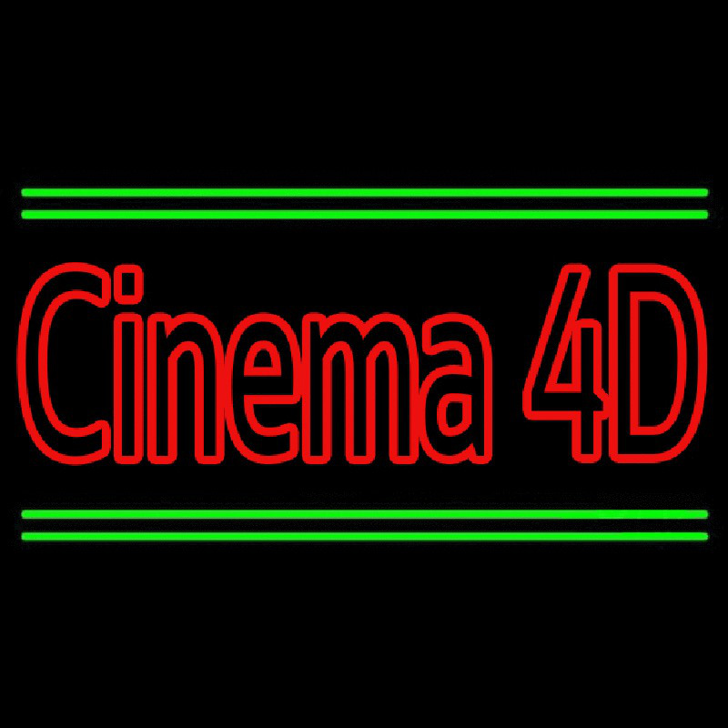Cinema 4d With Line Neon Sign