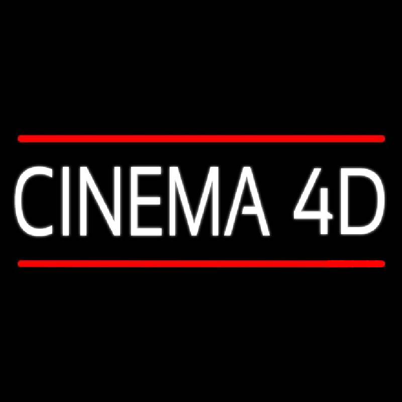 Cinema 4d With Red Line Neon Sign