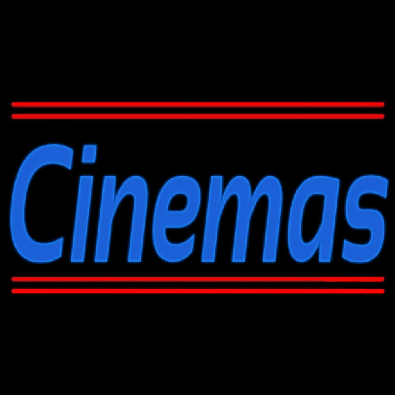 Cinemas With Line Neon Sign
