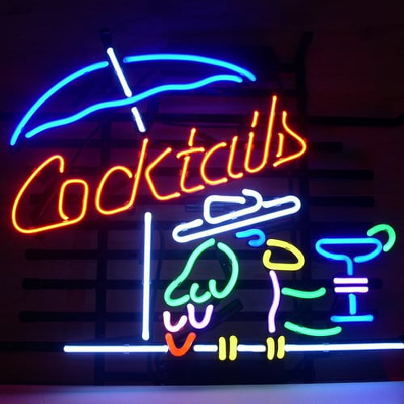 Cocktail Parrot Cocktails Neon Sign