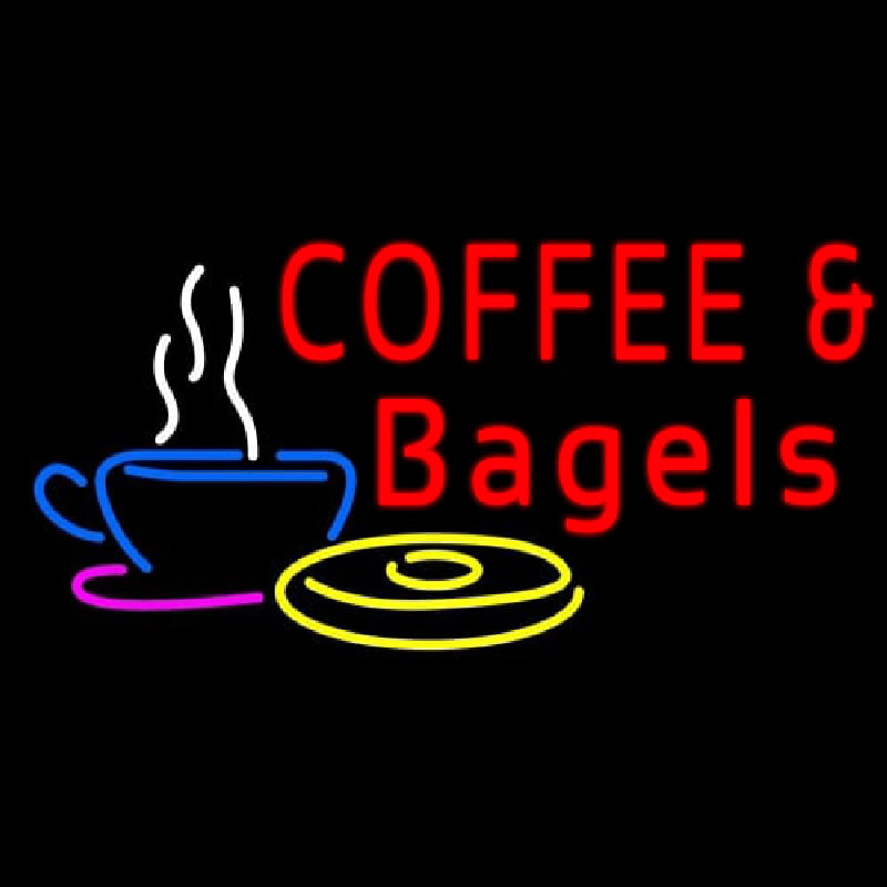 Coffee Bagels Neon Sign