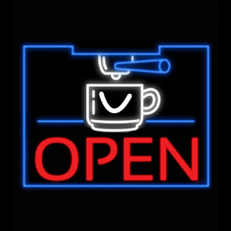 Coffee Cup Open Neon Sign