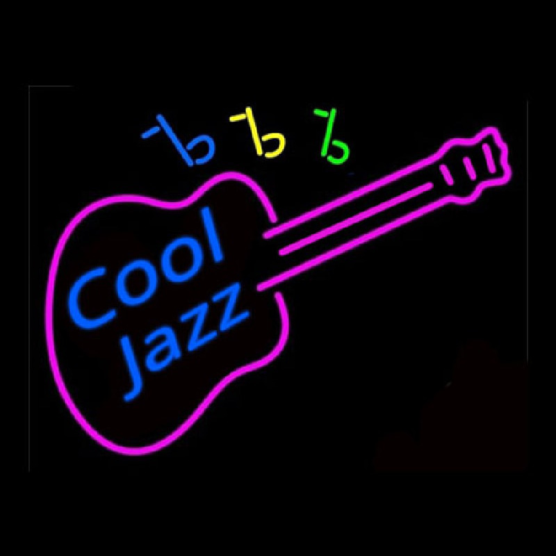 Cool Jazz Guitar Neon Sign