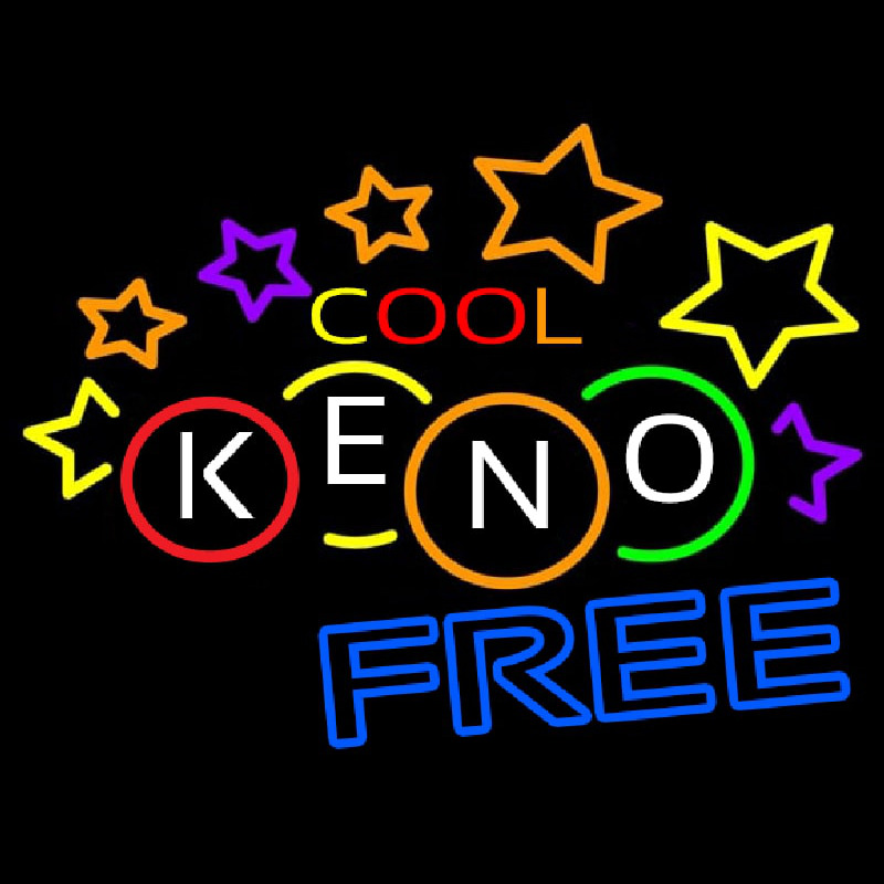 Cool Keno Free 3 Neon Sign