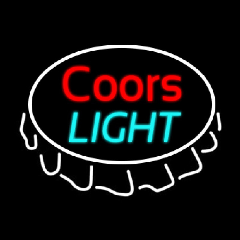 Coors Light Bottle Cap Beer  Neon Sign
