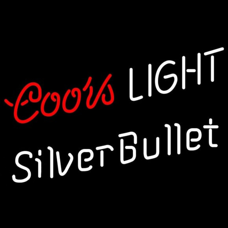 Coors Light Double Line Silver Bullet Beer Sign Neon Sign