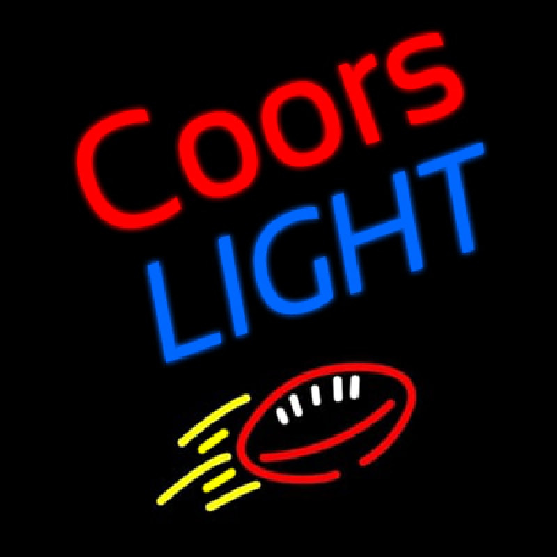 Coors Light Football Beer Neon Sign