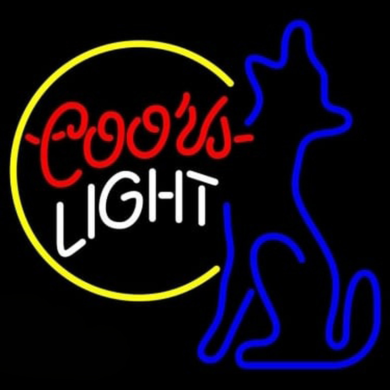 Coors Light Moon Coyote Neon Sign