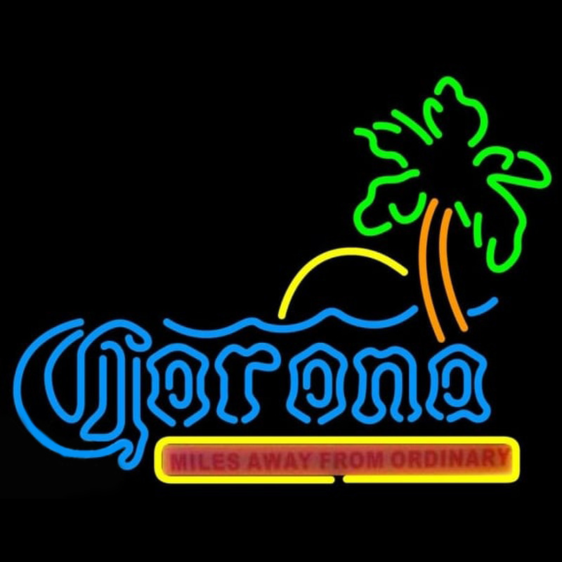 Corona Beach Sunset Tree Beer Sign Neon Sign