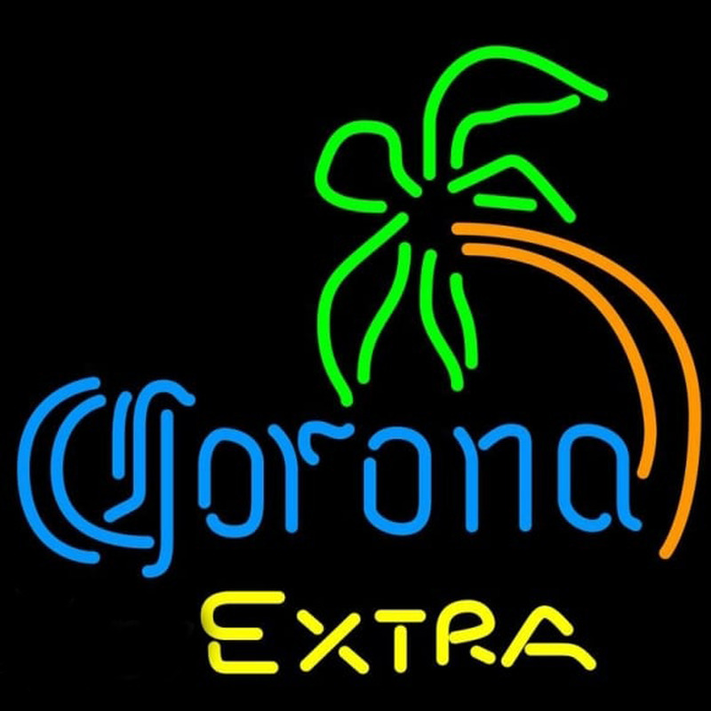 Corona E tra Curved Palm Tree Beer Sign Neon Sign