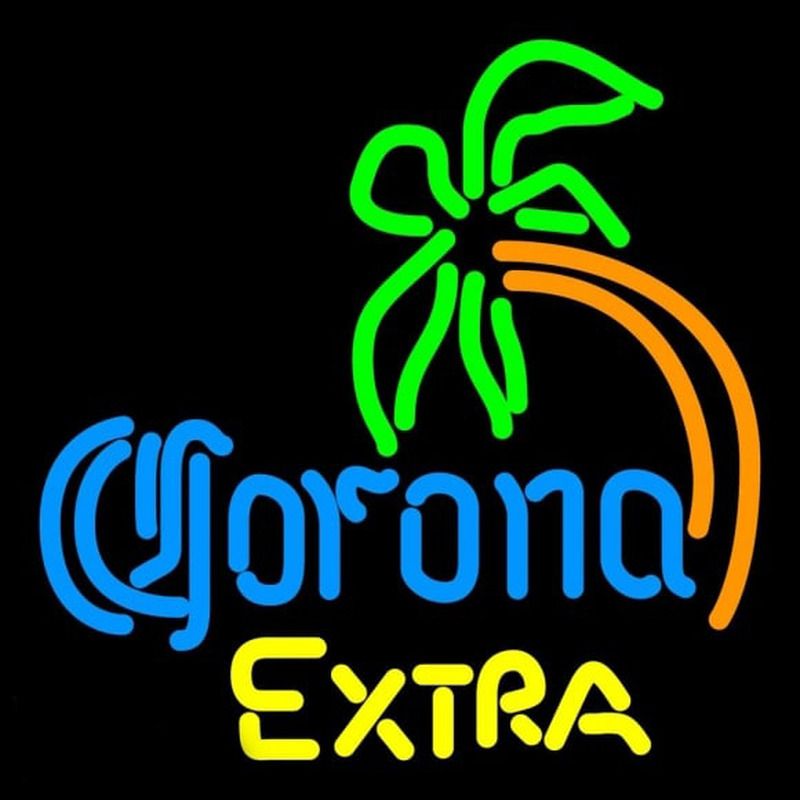 Corona E tra Curved Palm Tree Beer Sign Neon Sign