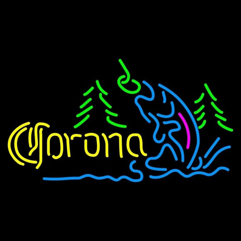 Corona Fishing Lake Beer Sign Neon Sign