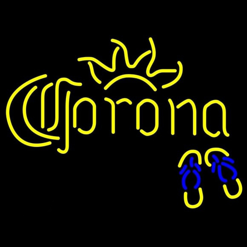 Corona Flip Flops Beer Sign Neon Sign