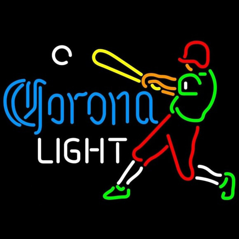 Corona Light Baseball Player Beer Sign Neon Sign