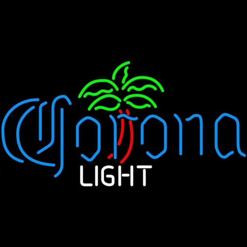 Corona Light Dominator Palm Tree Beer Sign Neon Sign