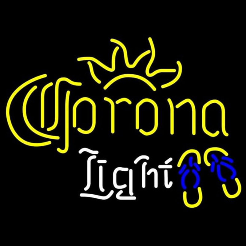 Corona Light Flip Flops Beer Sign Neon Sign