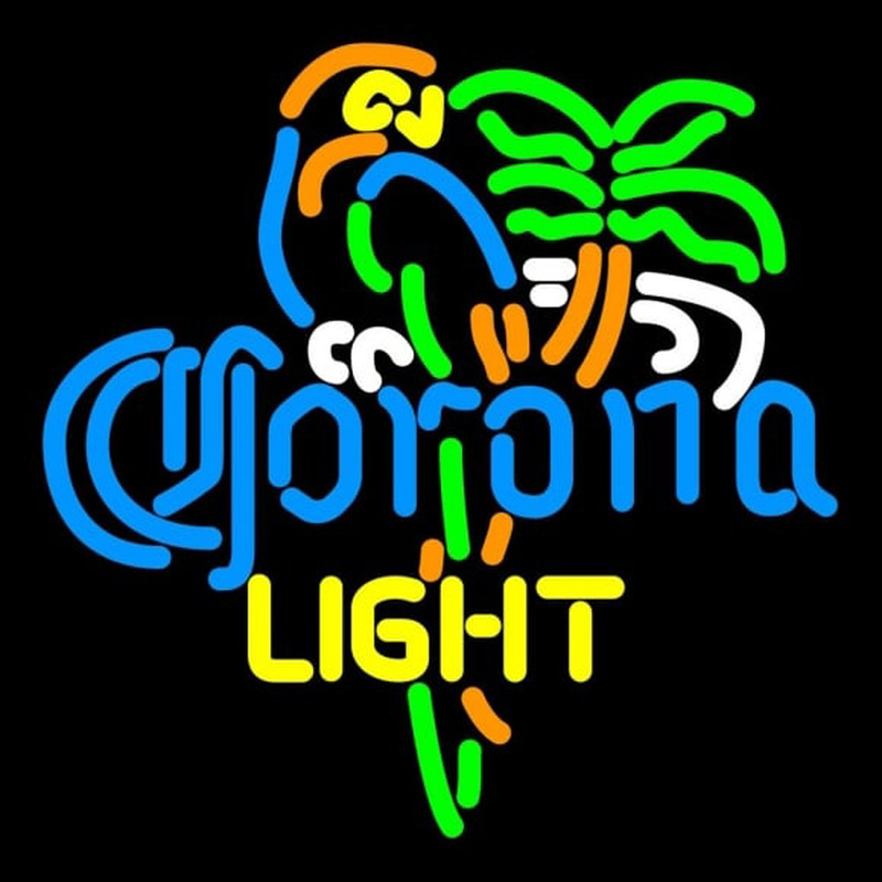 Corona Light Parrot Palm Tree Beer Sign Neon Sign