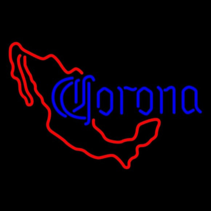 Corona Me ico Red Map Beer Sign Neon Sign
