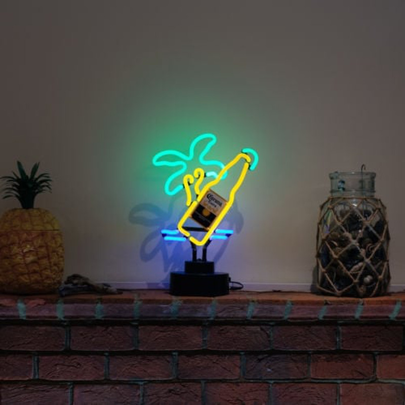 Corona Palm Tree Desktop Neon Sign