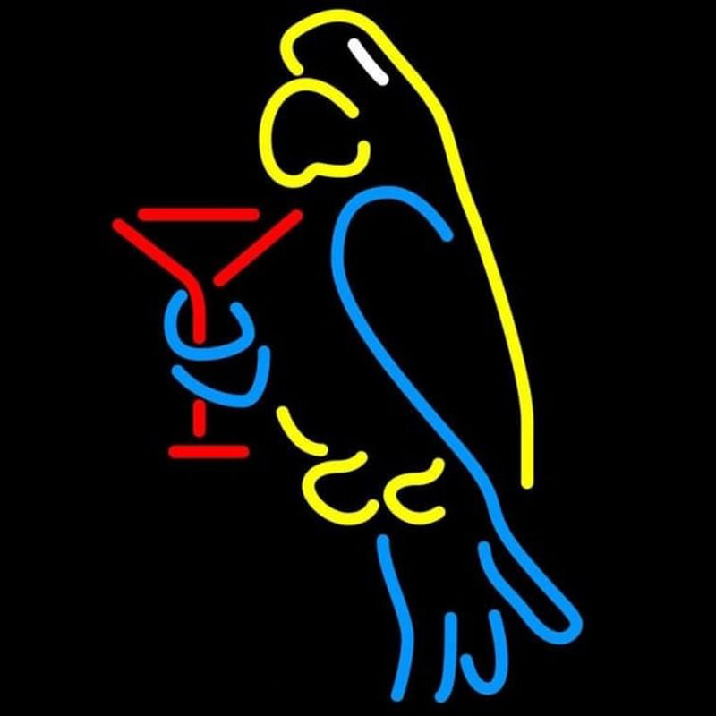 Corona Parrot Martini Glass Beer Sign Neon Sign