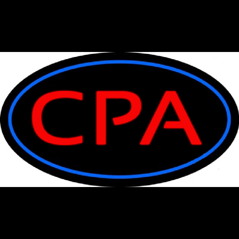 Cpa Oval Blue Neon Sign
