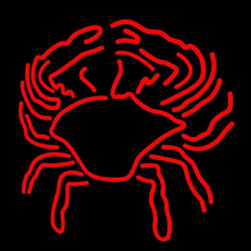 Crab Block With Logo Neon Sign