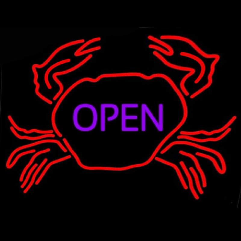 Crab Open 1 Neon Sign