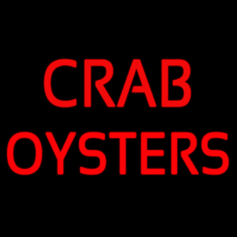 Crab Oysters Neon Sign