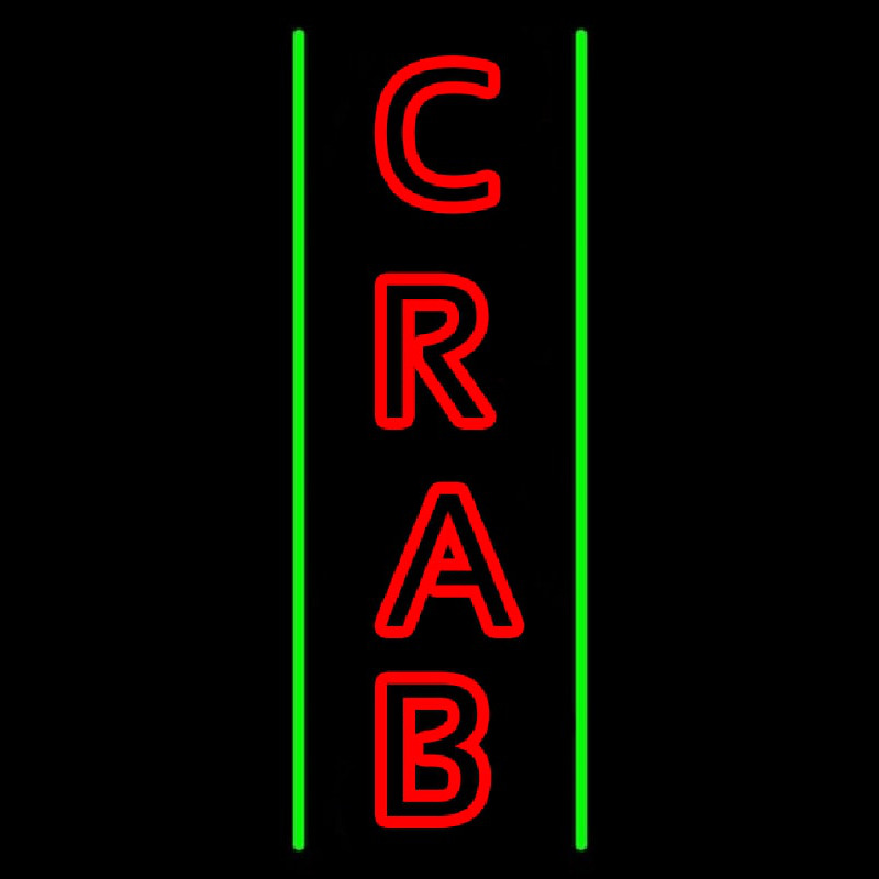 Crab Vertical 1 Neon Sign