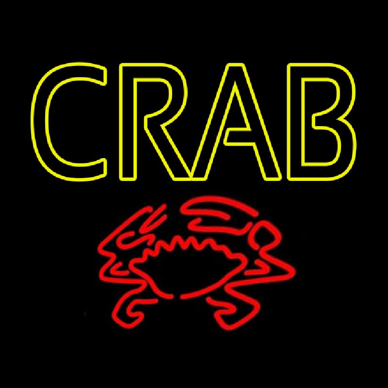 Crab With Logo Neon Sign