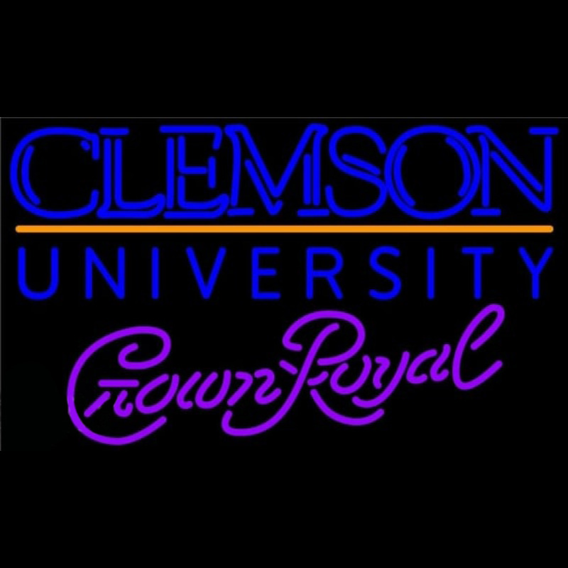 Crown Royal Clemson University Beer Sign Neon Sign