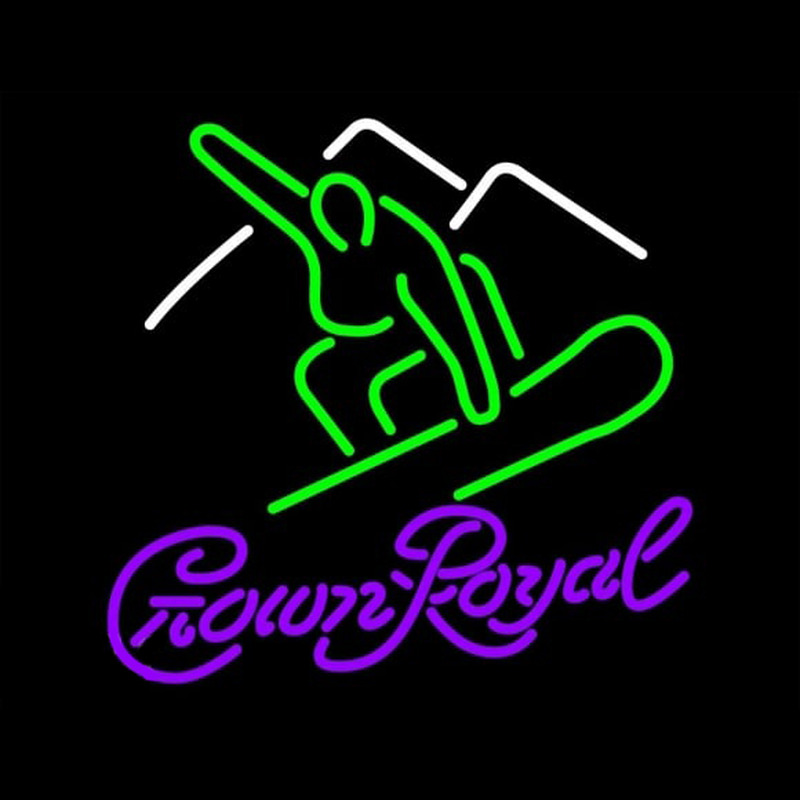 Crown Royal Logo Surfboard Beer Sign Neon Sign