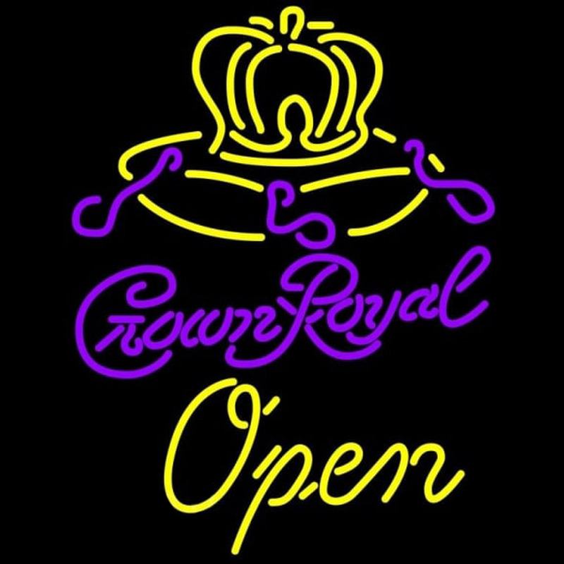 Crown Royal Open Beer Sign Neon Sign