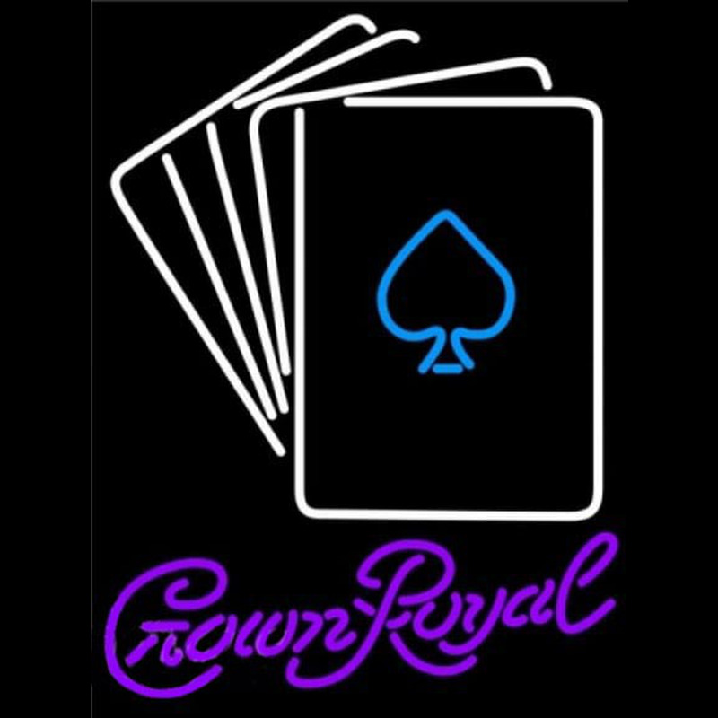 Crown Royal Poker Cards Beer Sign Neon Sign